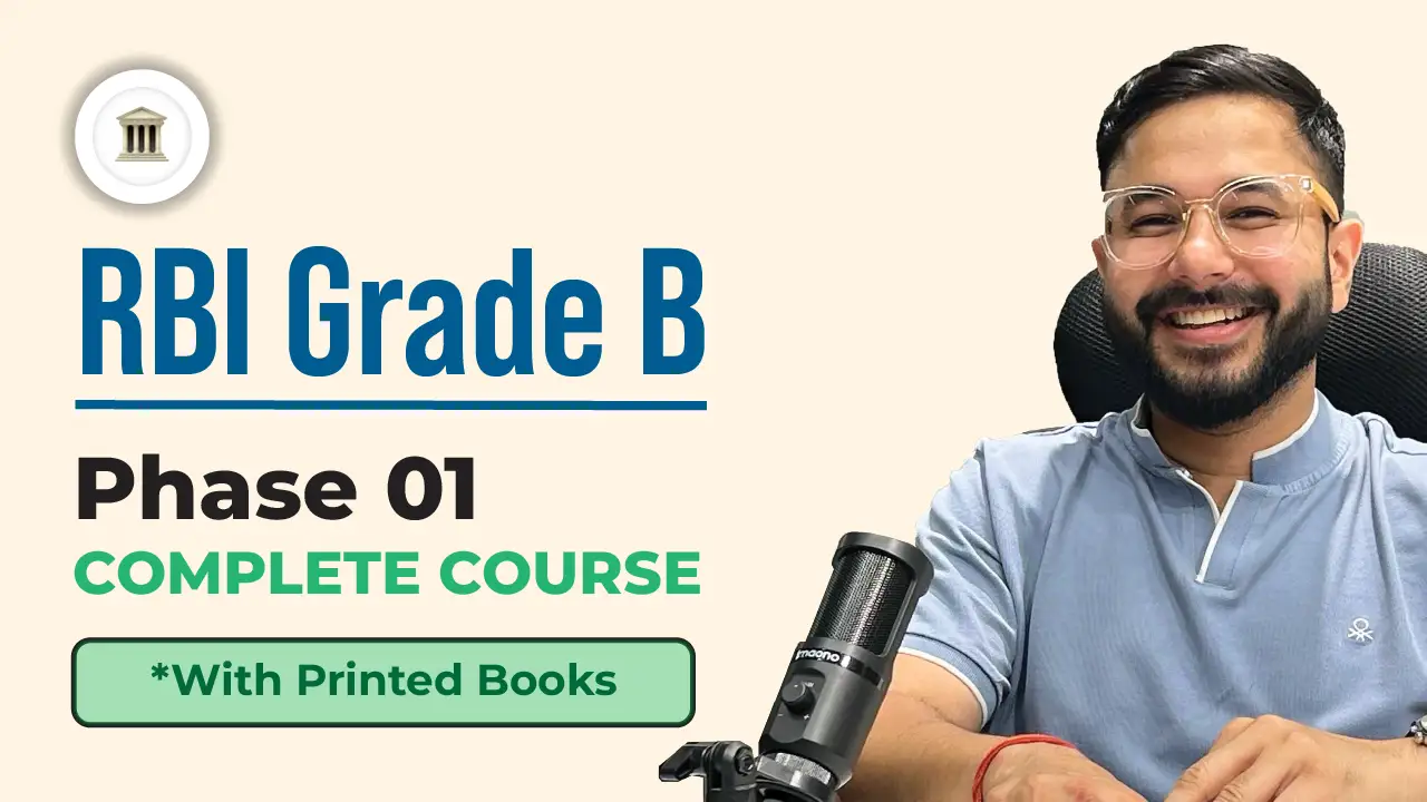 RBI Grade B 2024 phase 1 & 2 with books course