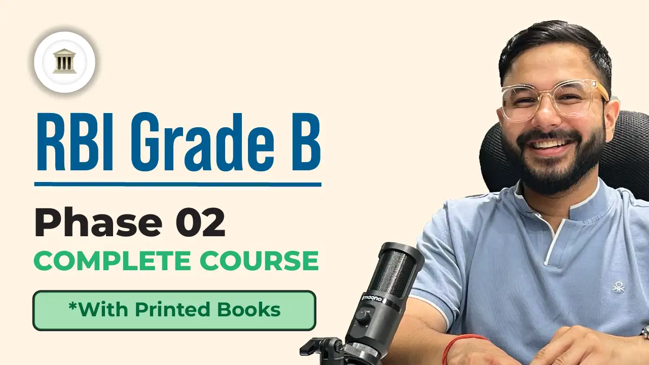 RBI Grade B 2024 phase 1 & 2 with books course