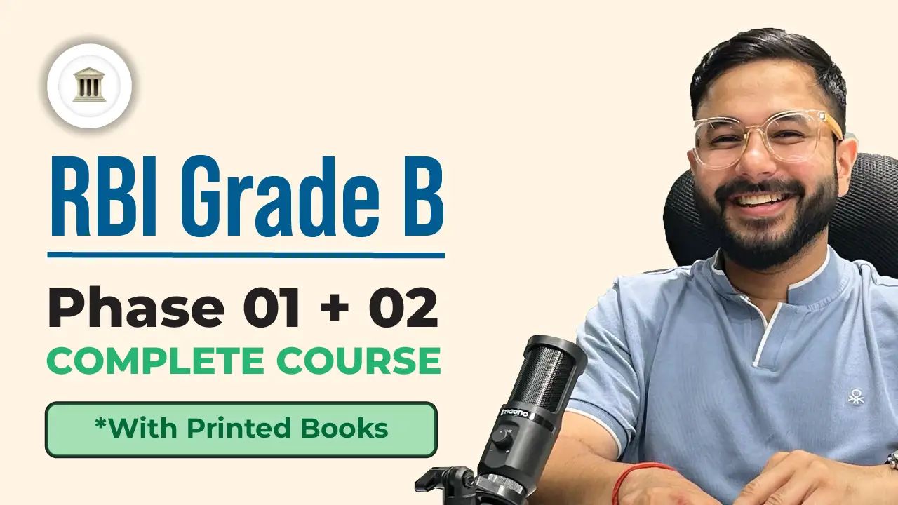 RBI Grade B 2024 phase 1 & 2 with books course