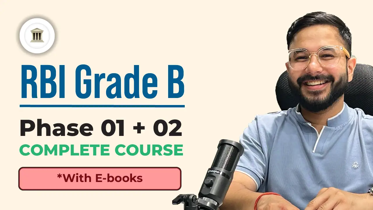 RBI Grade B 2024 phase 1 & 2 with books course