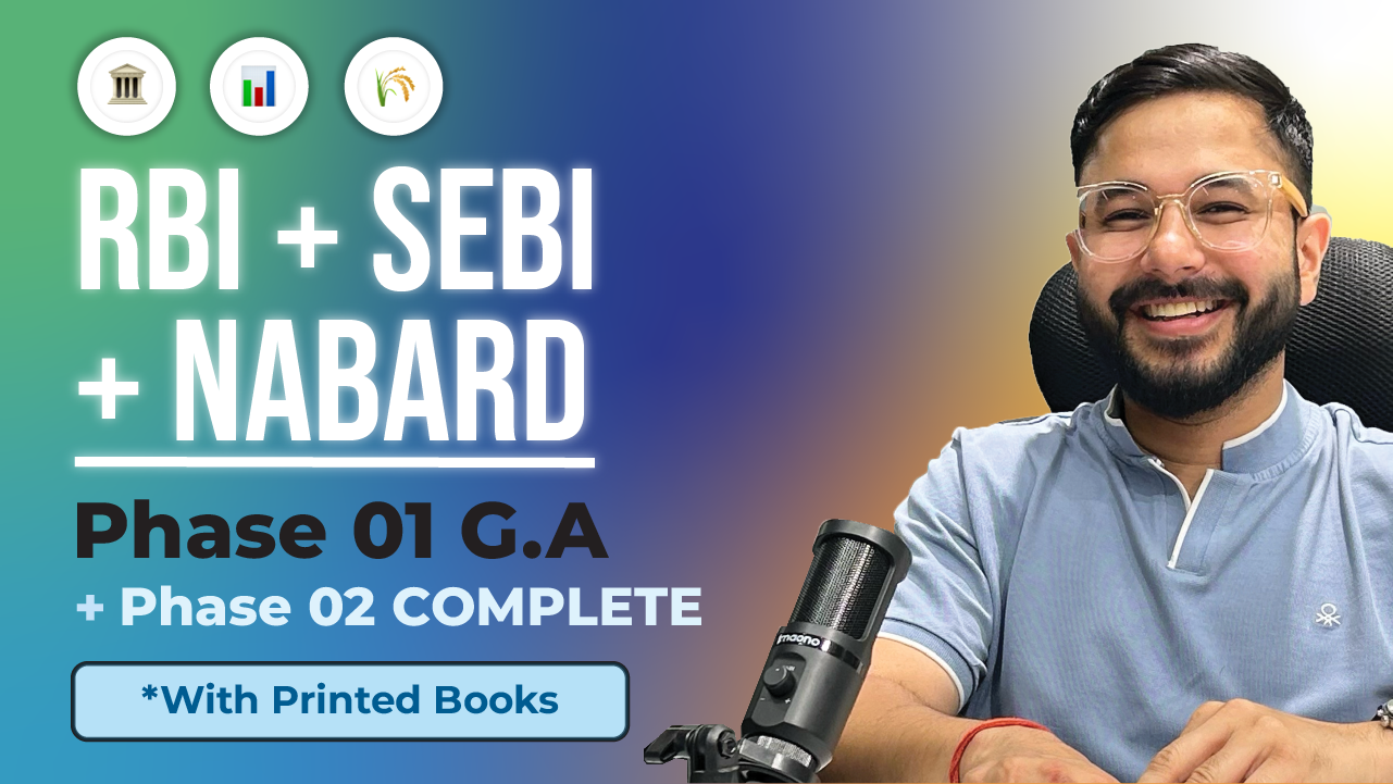 RBI Grade B 2024 phase 1 & 2 with books course