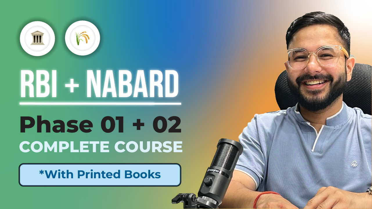RBI Grade B 2024 phase 1 & 2 with books course