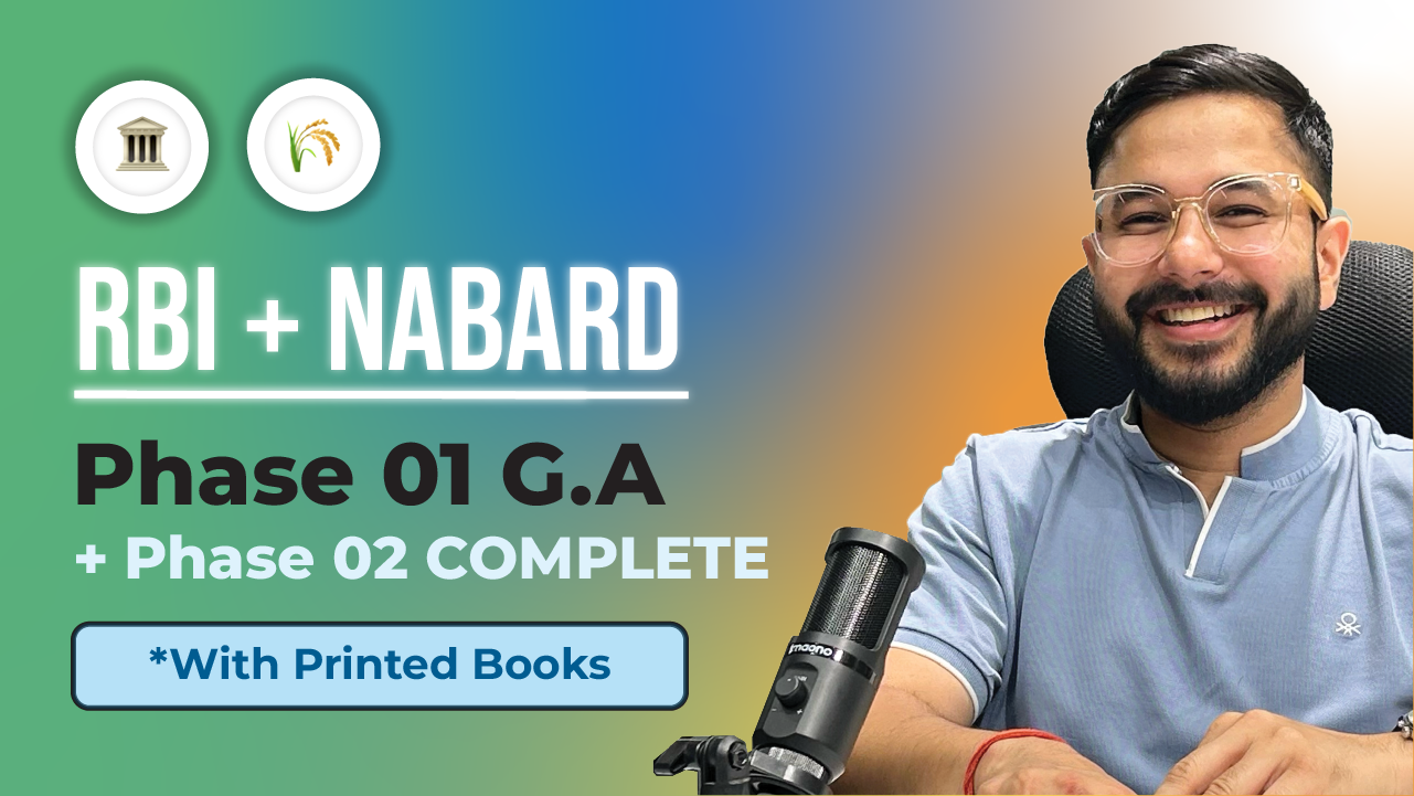 RBI Grade B 2024 phase 1 & 2 with books course