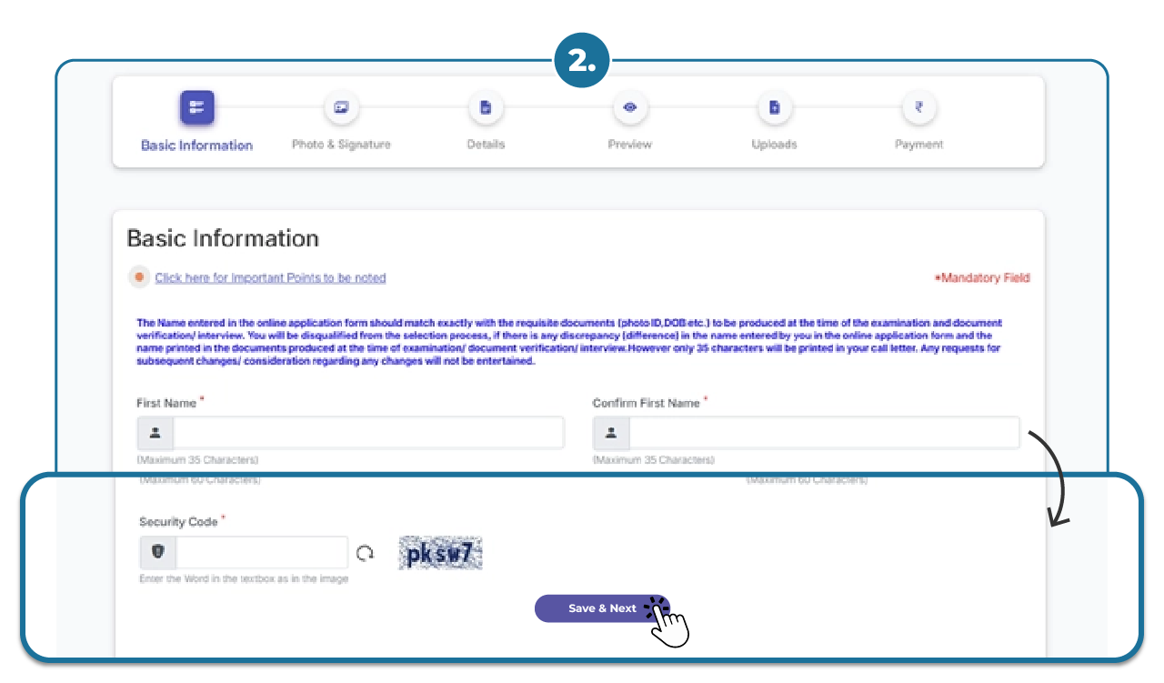 RBI ASSISTANT Application Process Step 02