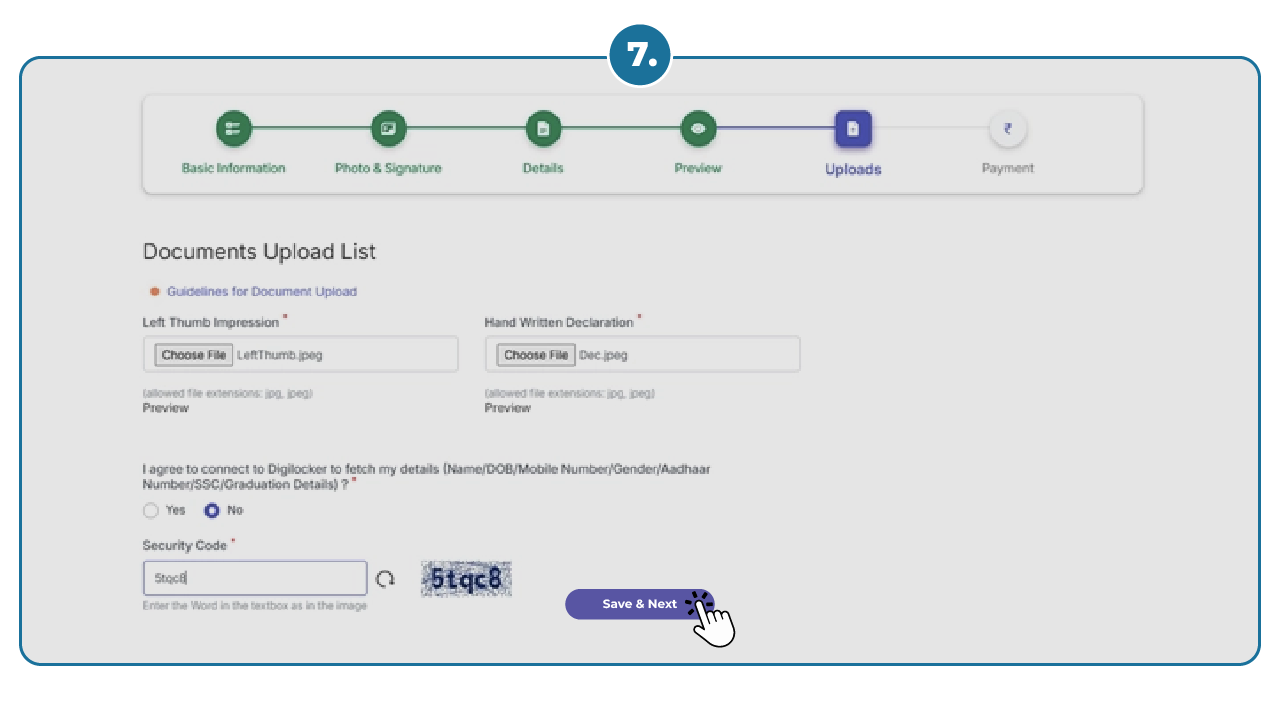 RBI ASSISTANT Application Process Step 07