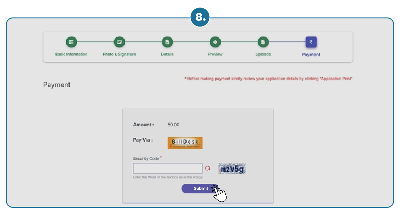 RBI ASSISTANT Application Process Step 08