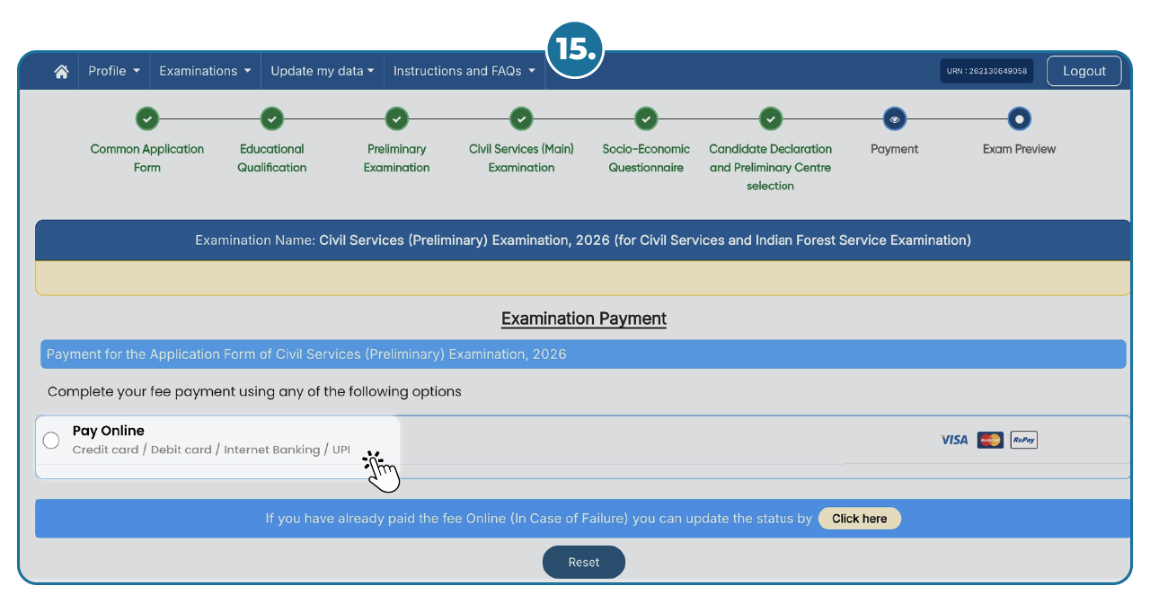 Step 10 - Apply Online for UPSC 2023