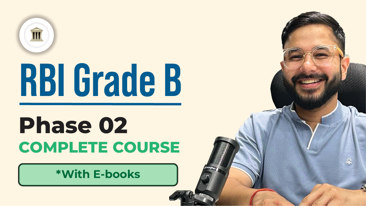 RBI Grade B 2024 phase 1 & 2 with books course