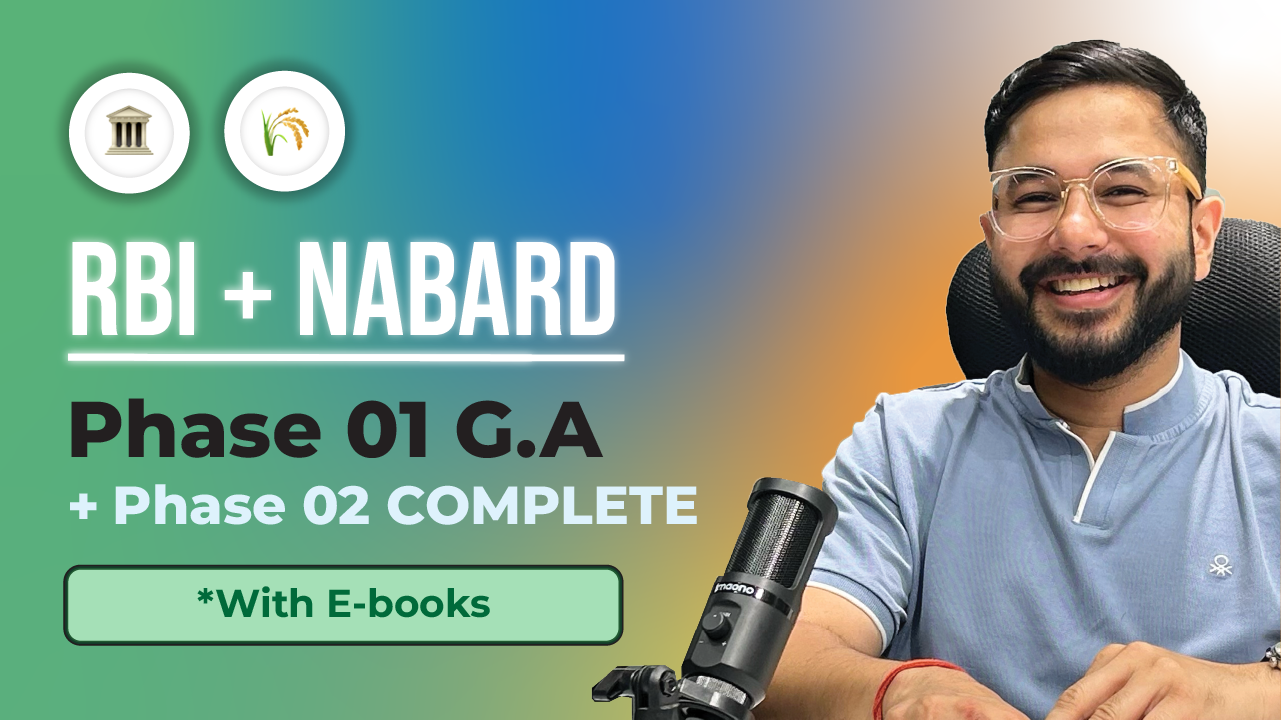 RBI Grade B 2024 phase 1 & 2 with books course