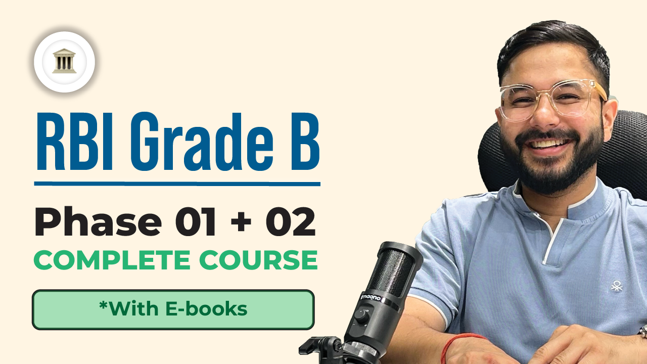 RBI Grade B 2024 phase 1 & 2 with books course