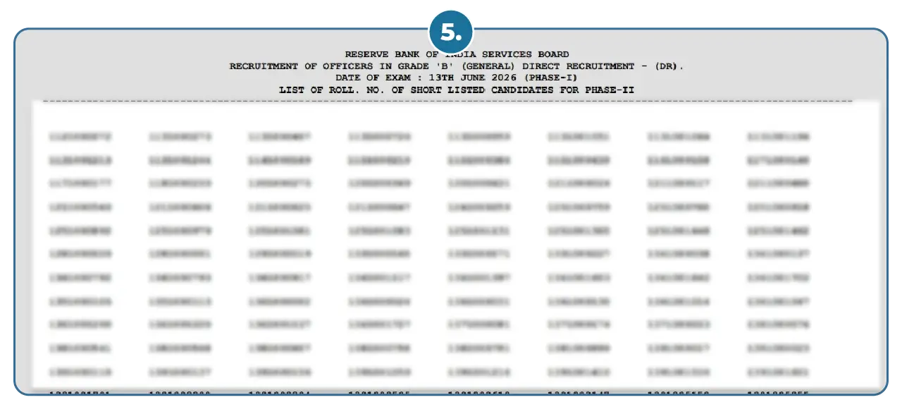 Step 4 Download RBI Grade B Final Result 2022